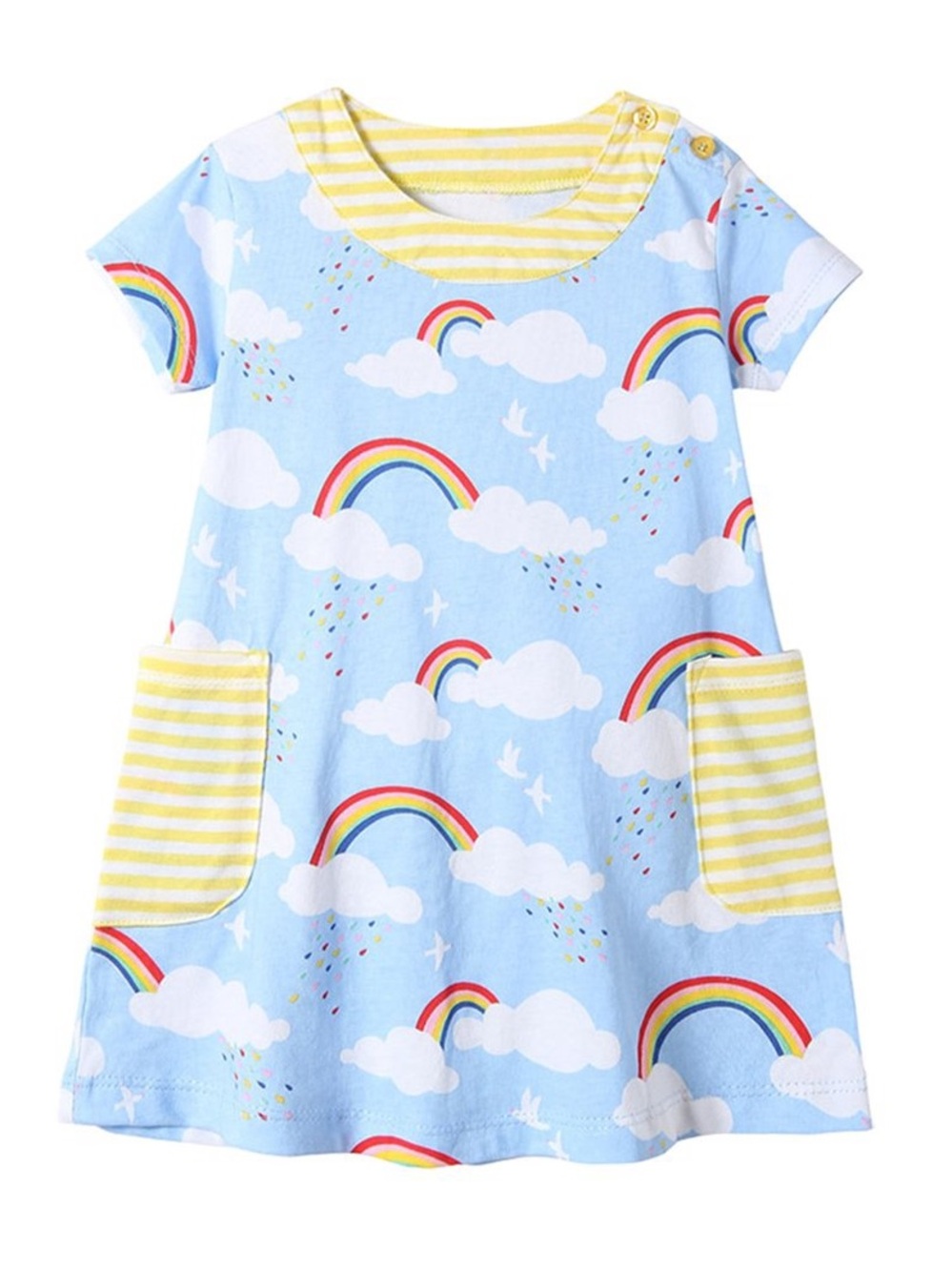 Mini Boden Rainbow Pocket Tunic / Dress Size 6/7